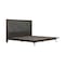 Armen Living Marquis King Size Platform Bed Frame in Oak Wood with Faux Leather Headboard and Black Metal Legs LCMUBDGRKG - alternate 2
